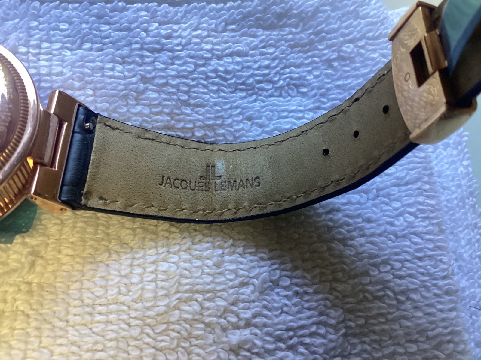 Jacques Lemans Rose Gold Swiss Chronograph , Valjoux 7750 Movement Rare Vtg. NIB