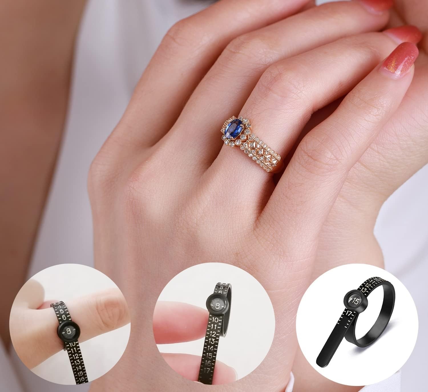 Compact Ring Measurement Tool with Clear Markings – Perfect for All Ages
