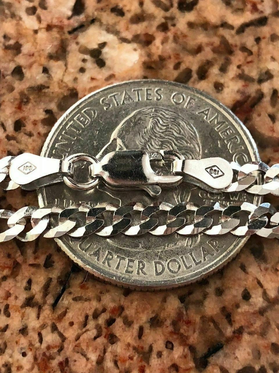 Mens Women’s Flat Cuban Link Chain Solid 925 Sterling Silver 4mm ITALY WHOLESALE