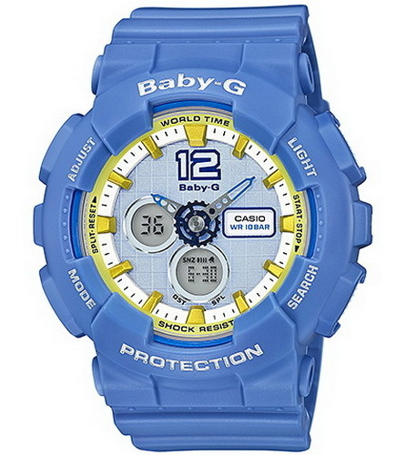 Casio Baby-G Geometric Pattern Dial Digital-Analog Ladies Watch BA-120-2B