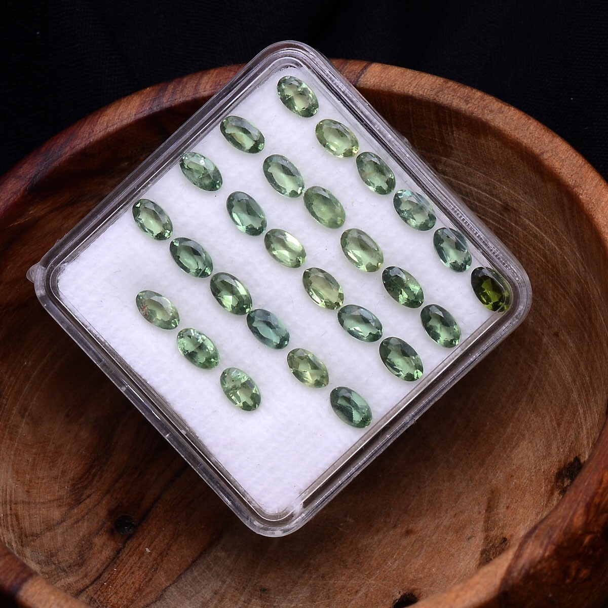 27 Pcs Natural Apatite 4mmx3mm Oval Faceted Cut Untreated Dazzling Gemstones Lot