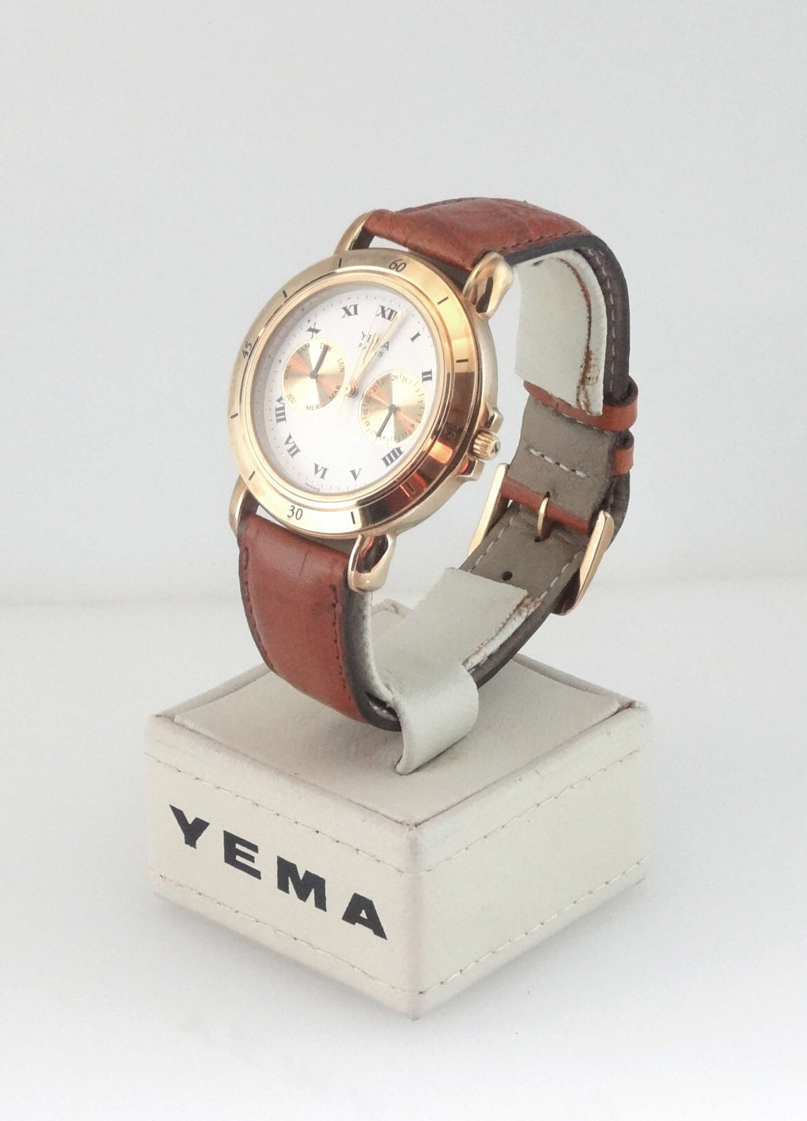 YEMA PARIS by Seiko N1ZW43 – DAY-DATE BY ZONE 5-HAND QUARTZ WATCH *NEW *RARE*