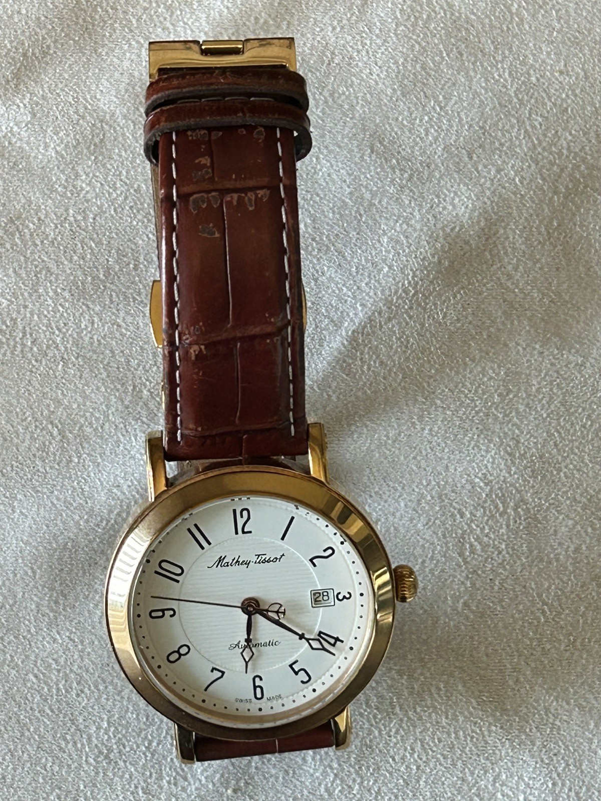 Mathey-Tissot City Auto Watch White Dial 28 jewels