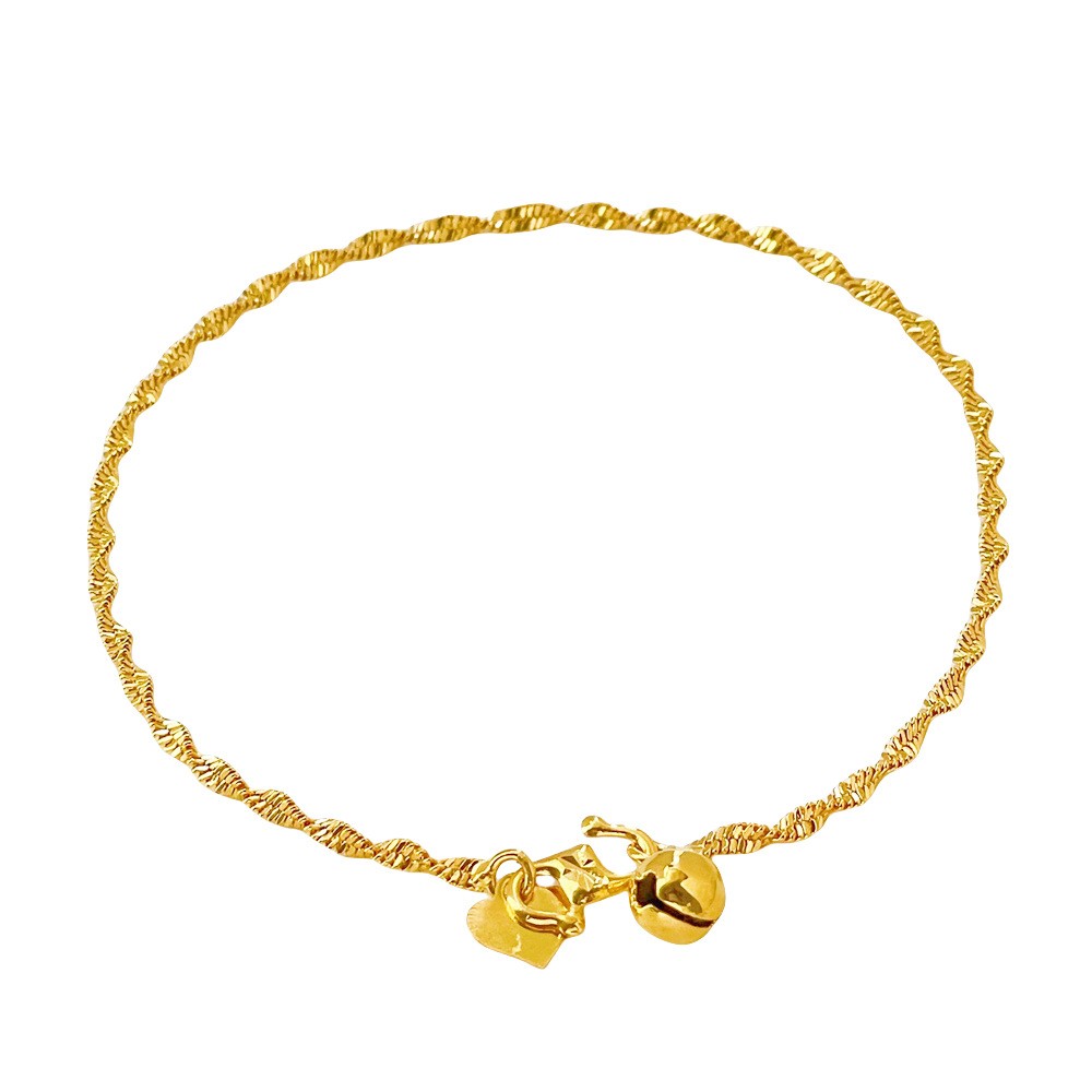 Gold plated jewelry bracelet 2mm water wave bracelet popular and explosive