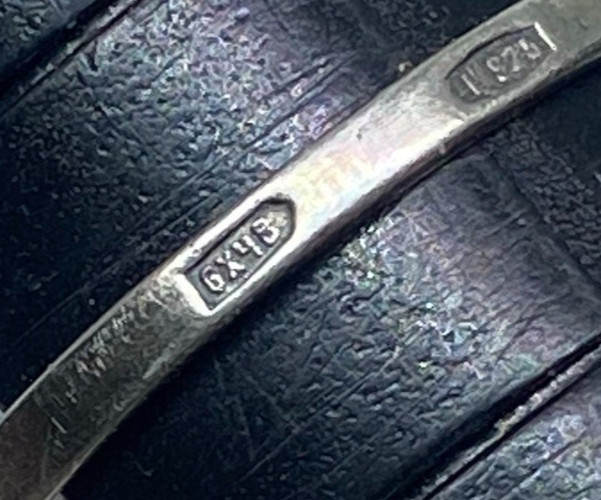 Vintage rings made of 925 silver, Size 6.5 . Weight 1.95 g. Jewelry from Ukrainе