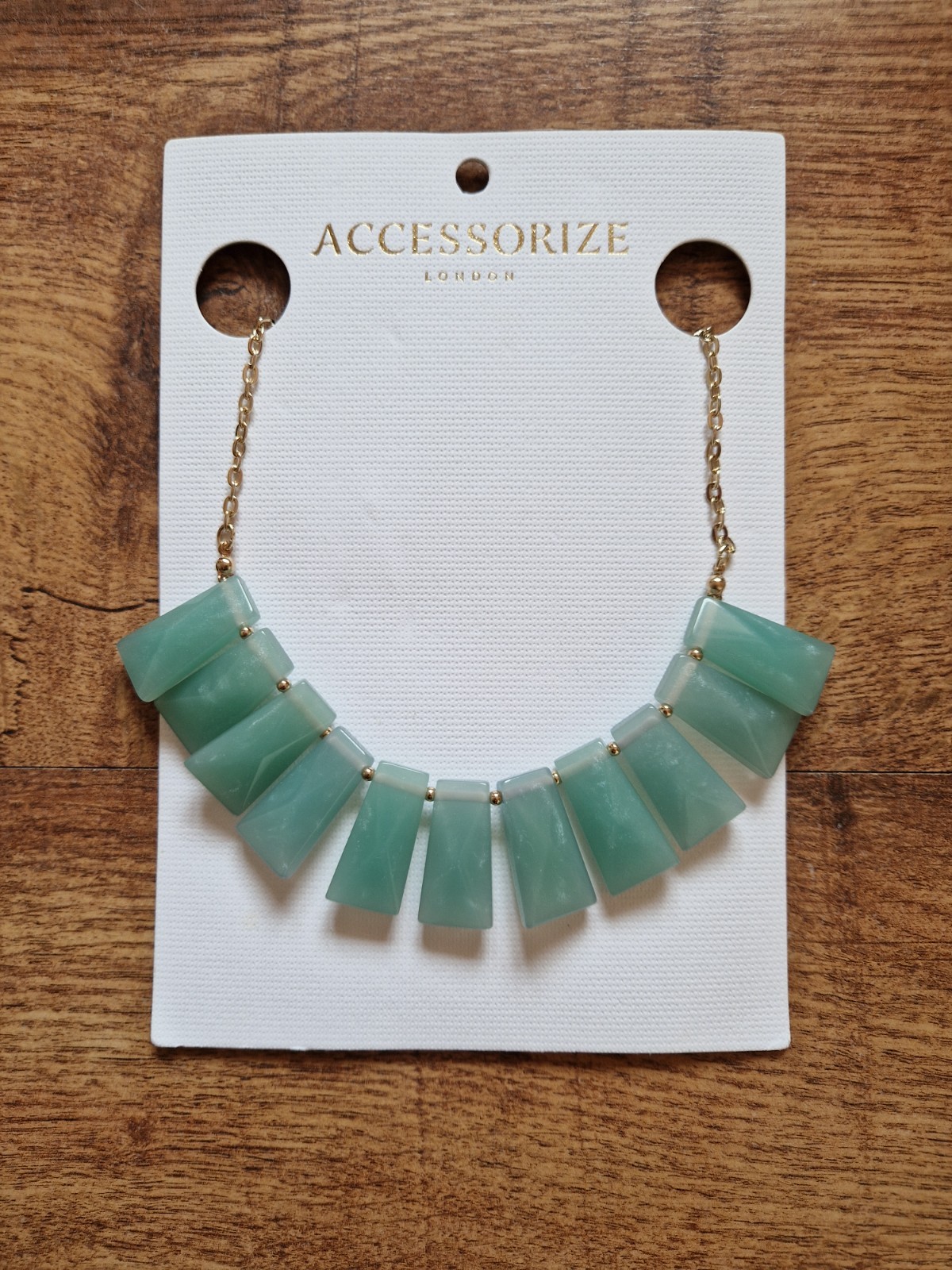 Accessorize Green Aventurine Collar Necklace BNWT