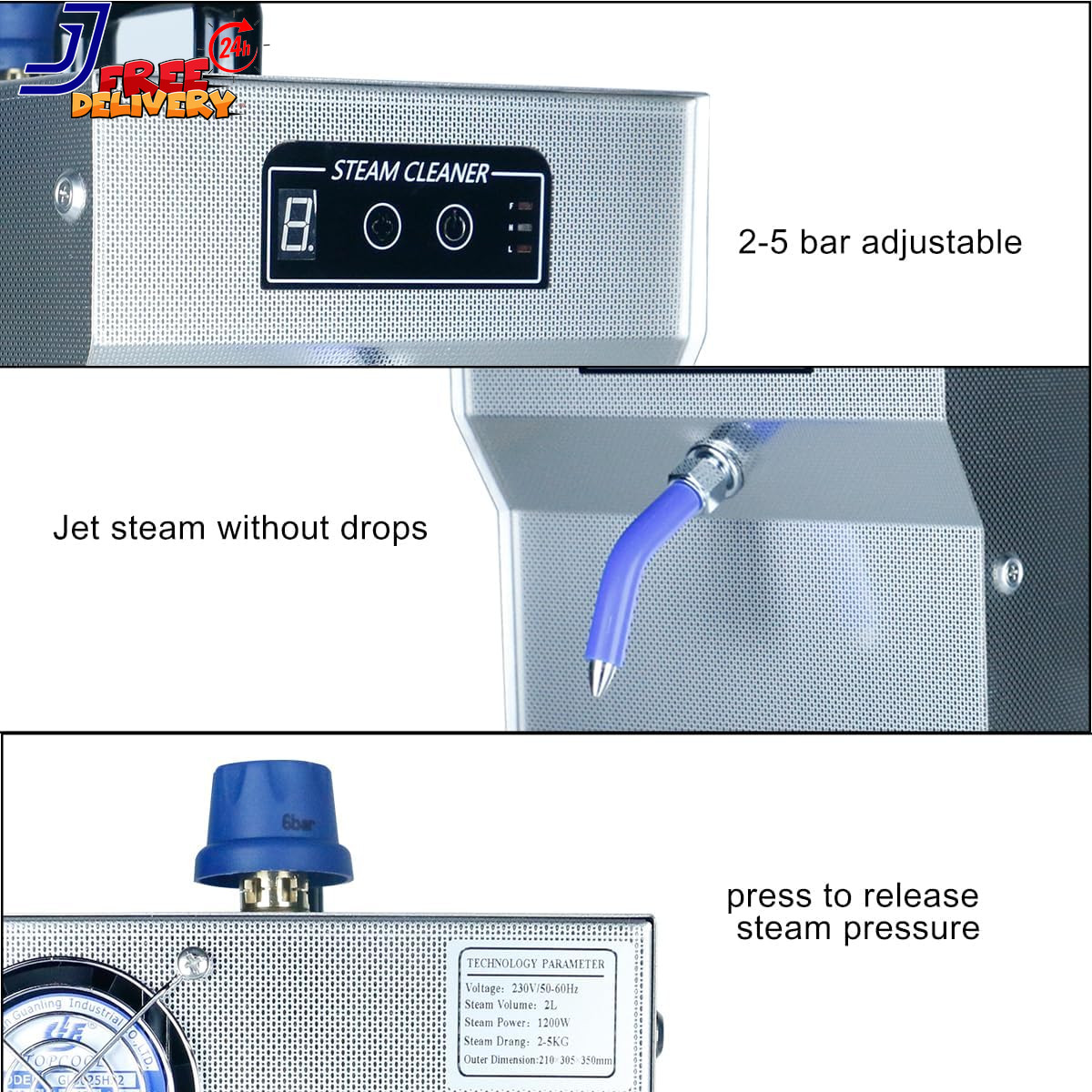 Jewelry Cleaner Machine for Silver & Gold Professional Steam Cleaner Machine