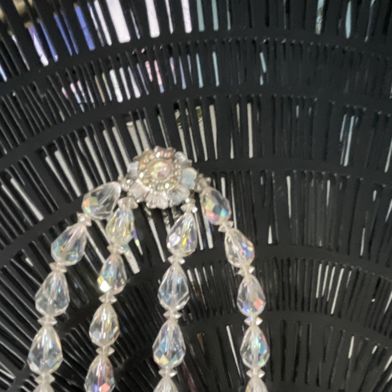 Vintage Two-Strand Crystal Beaded Necklace