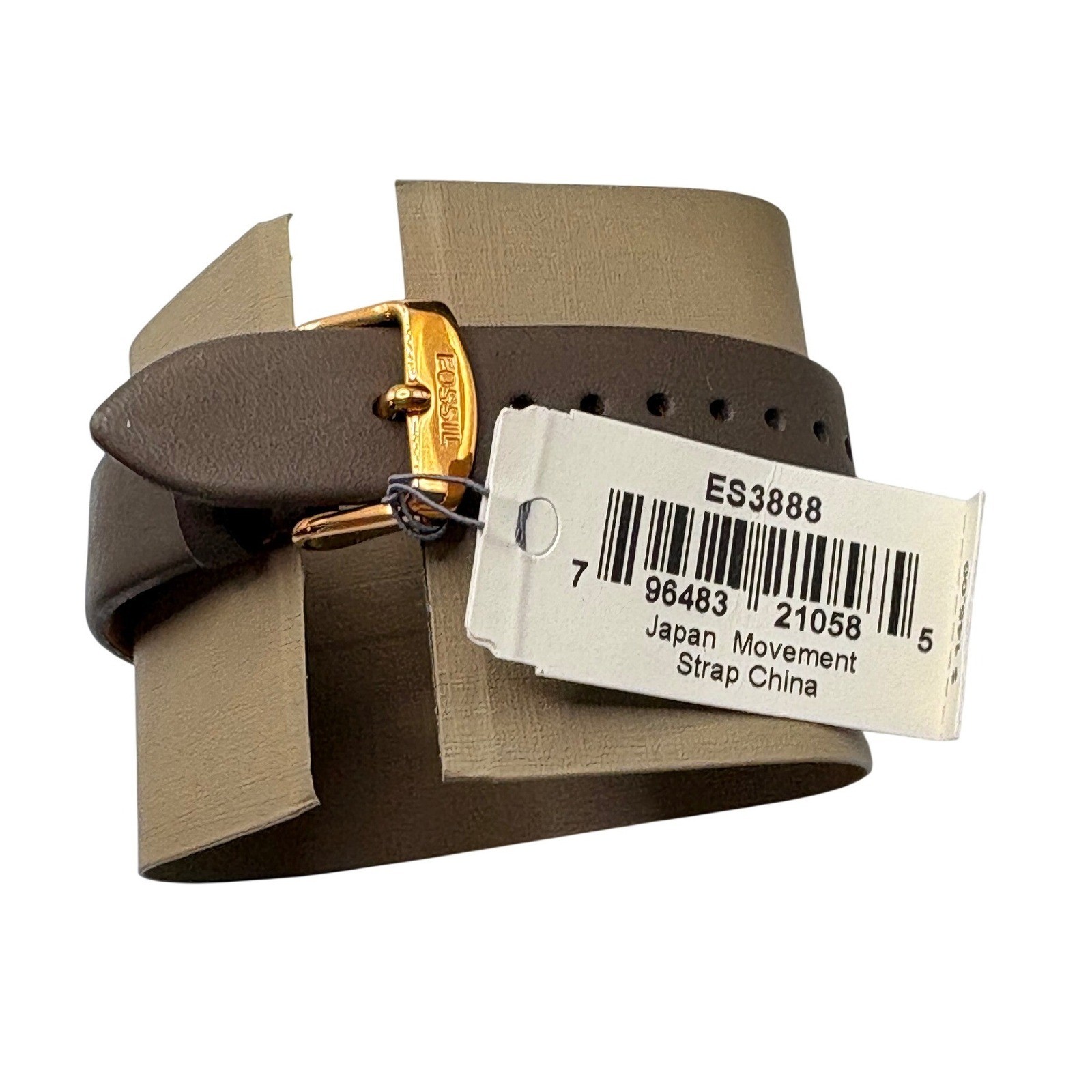 Fossil Riley Multifunction Watch Womens Brown Rose Gold Crystal Glitz ES3888
