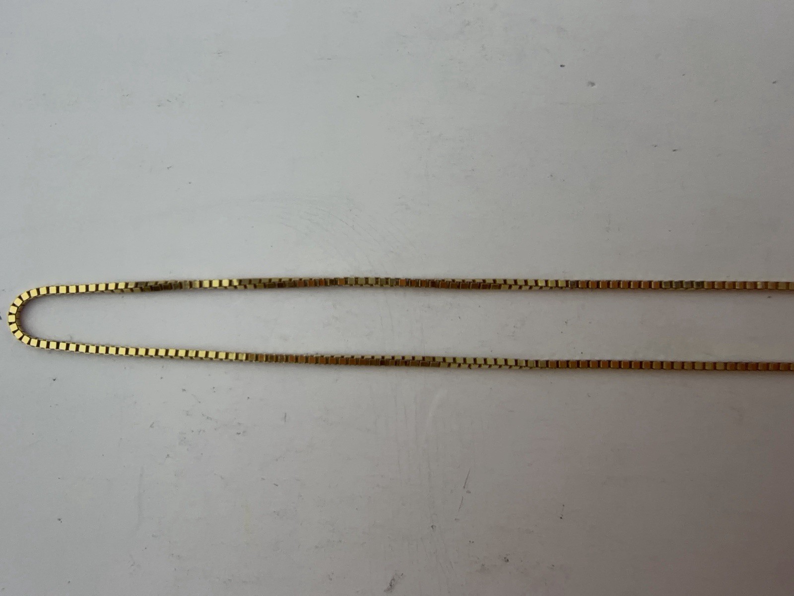 Midas 10K Yellow Gold Small Box Chain Necklace 22″ Made in Turkey 1.6g