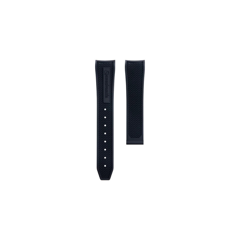 Fits for Omega Speedmaster 42mm Black FKM Band Rubber Watch Strap 20mm