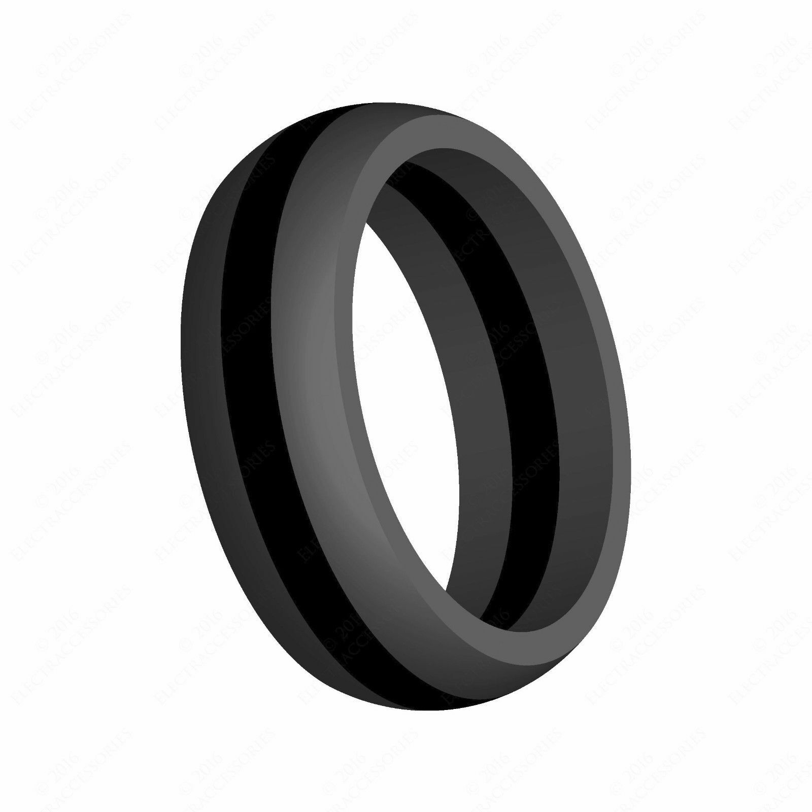 Flexible Silicone Rings Stripe Rubber Wedding Ring Bands for Men Women Size 7-13