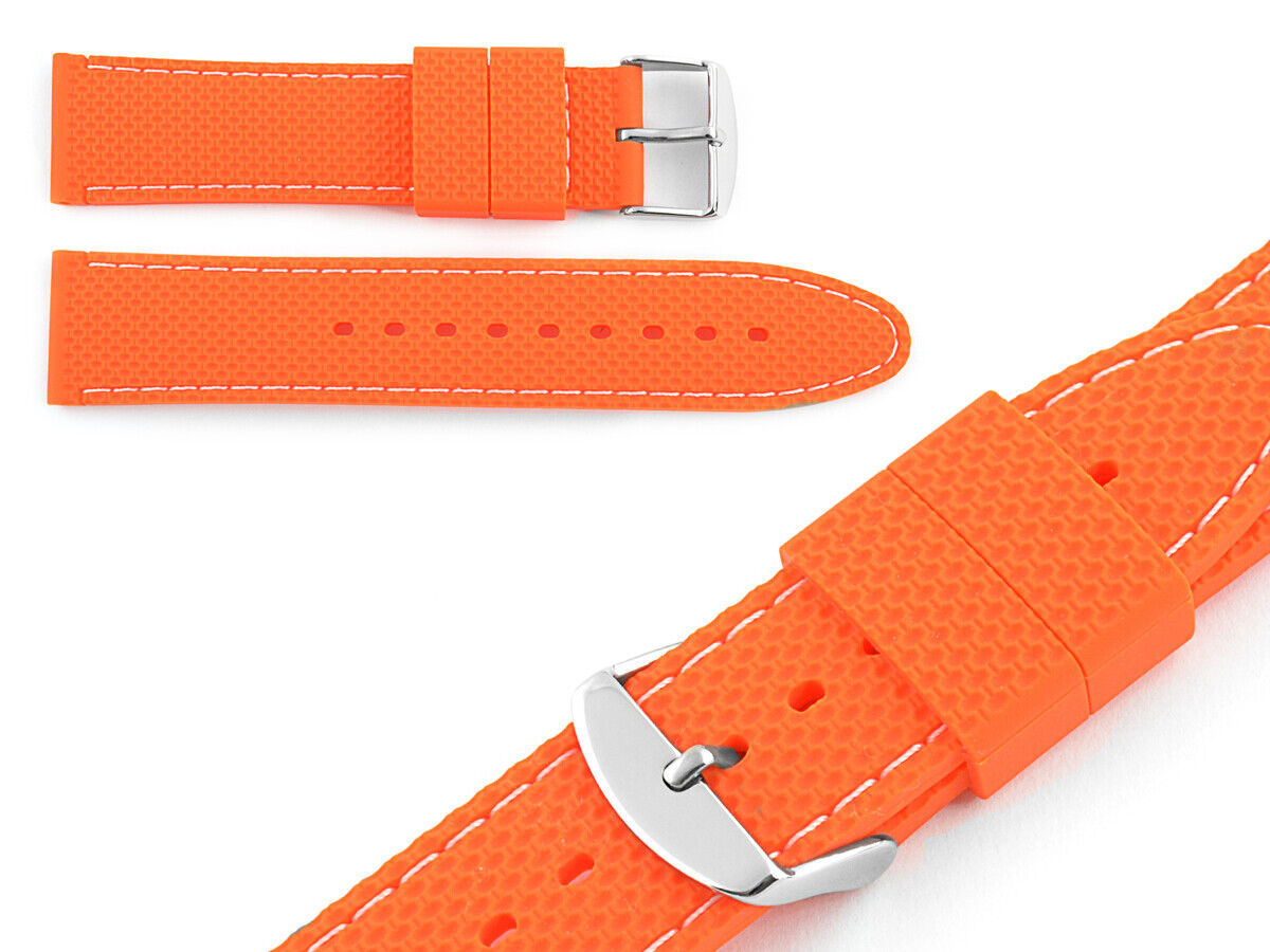 WATCH STRAP SILICON RUBBER TRAVELLER WATERPROOF 16MM 18MM, 20MM, 22MM, 24MM US