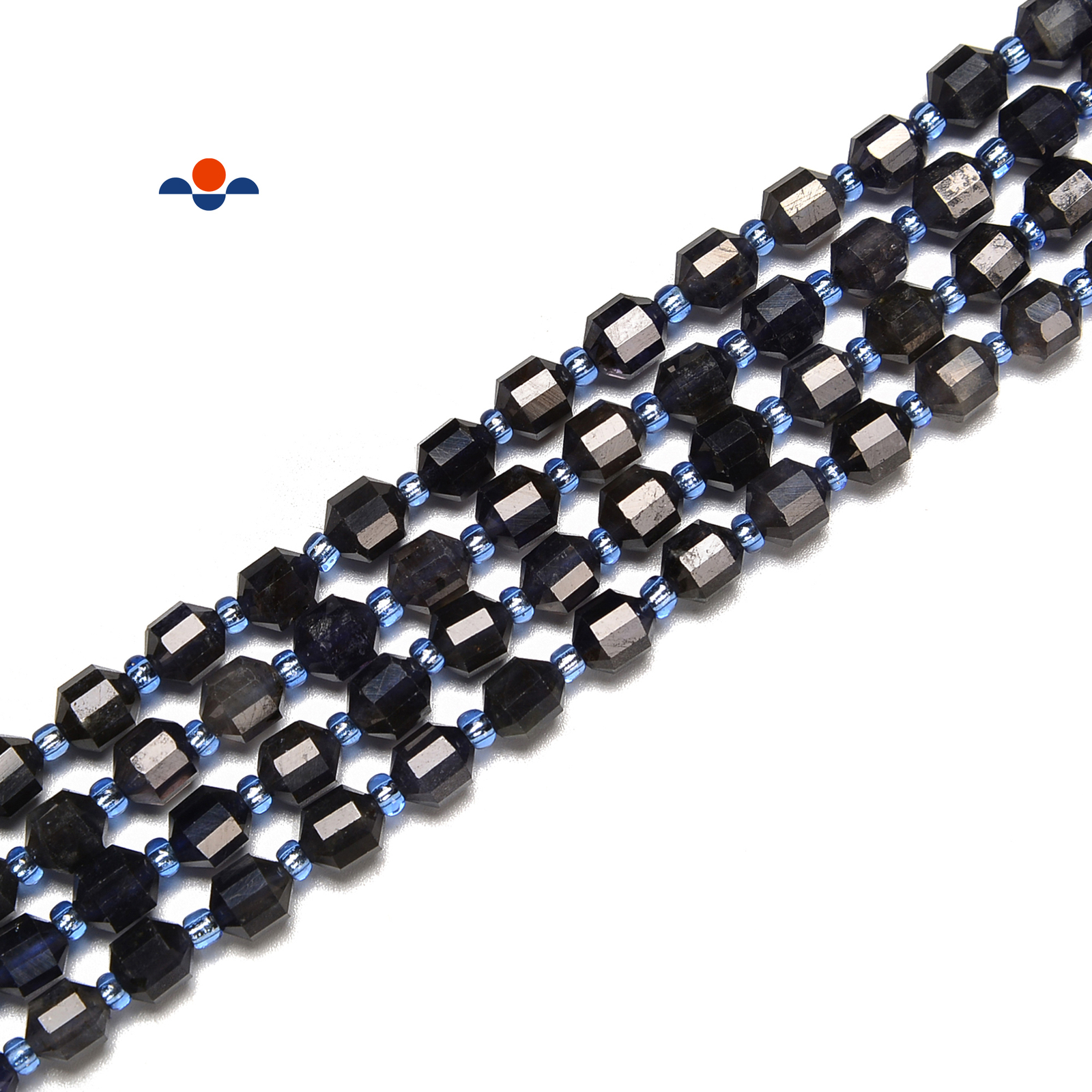 Iolite Faceted Off Round Beads Size 6mm 15.5” Strand (6mm)