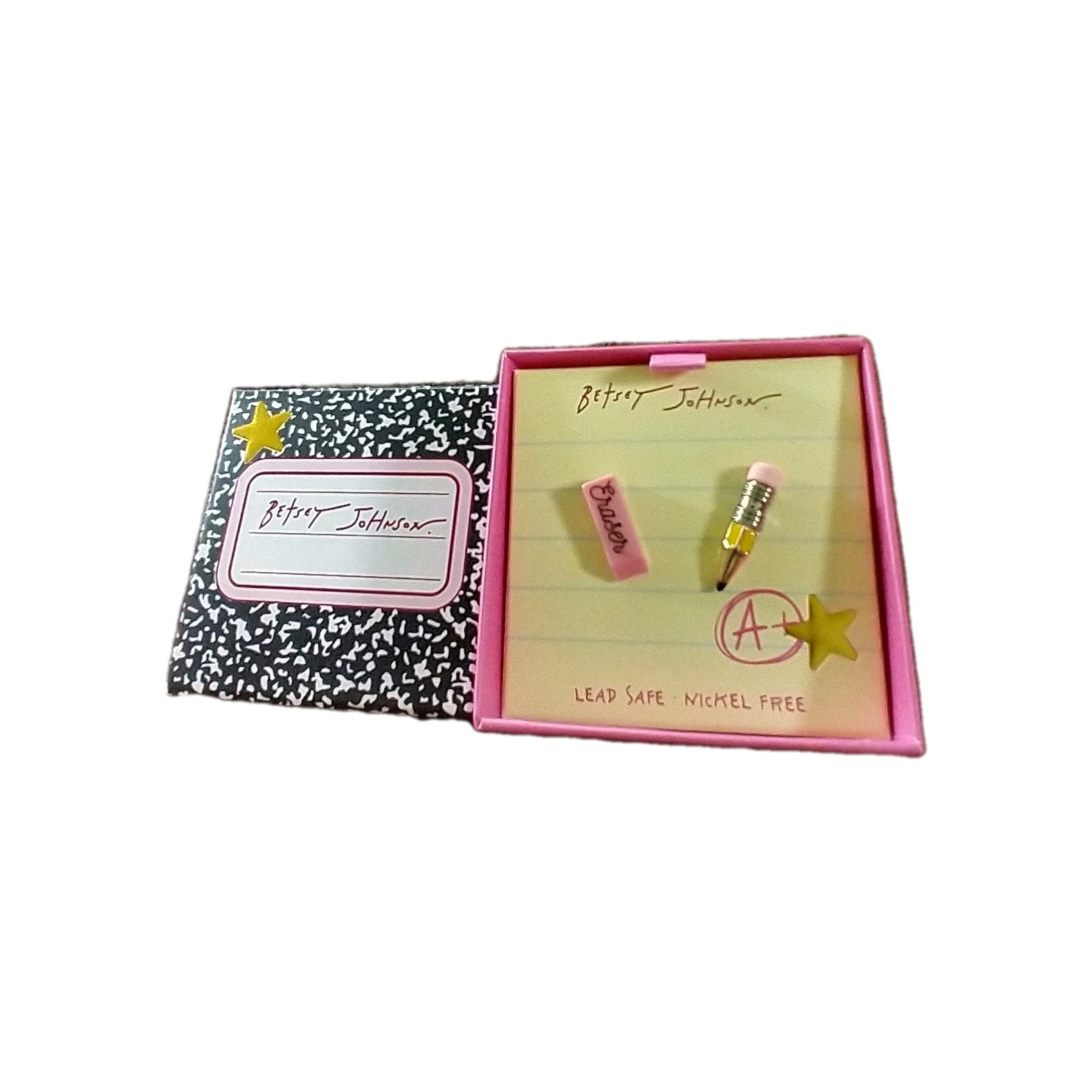Betsey Johnson School Teacher Pencil Pink Bypass Bracelet