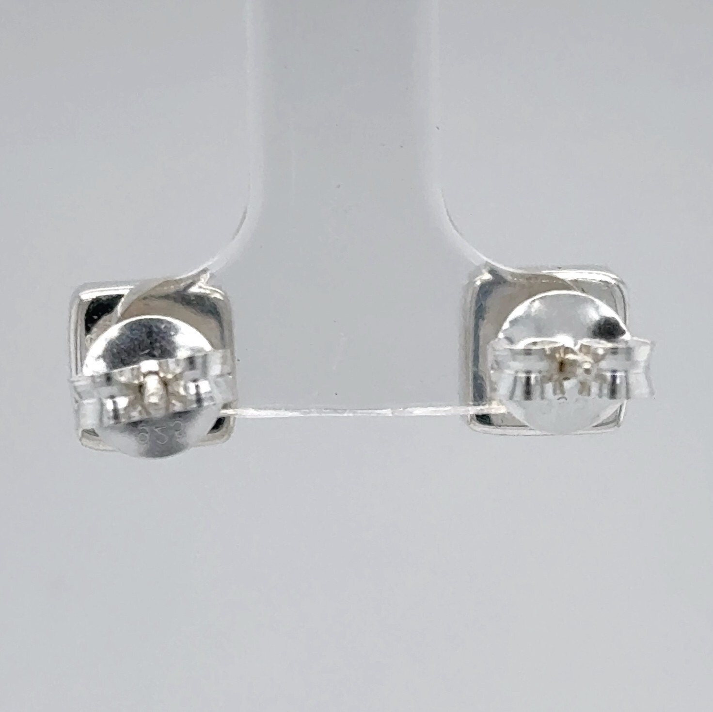 Square / Rectangle LABRADORITE Post Stud Earrings – 925 STERLING SILVER #10e