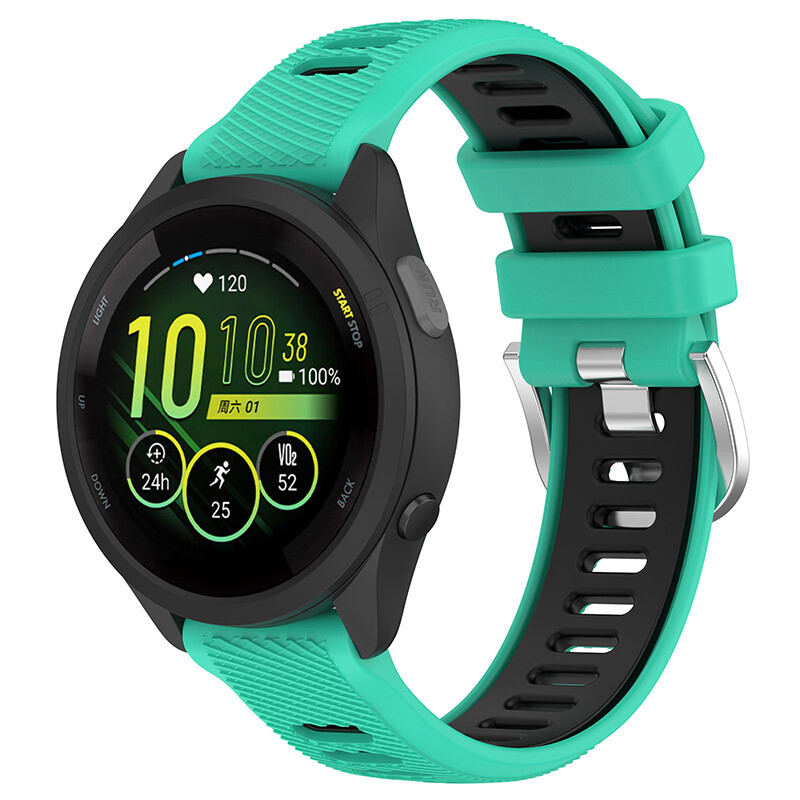 18/22MM Sport Silicone Strap Watch Band For Garmin Forerunner 265/265S Venu 2/2S