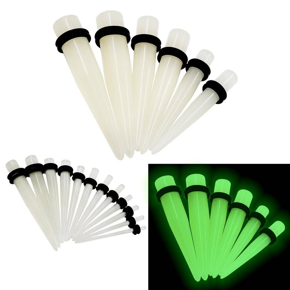 12-18PC Ear Taper Stretching Kit 14G-20MM Beginner Gauges Acrylic Taper Plug Set