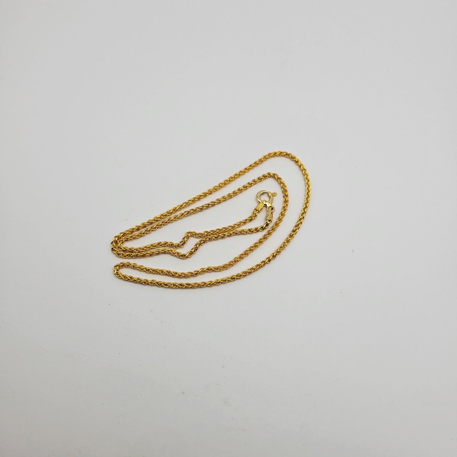 QVC Italian Silver 18k Sterling 1.6mm Foxtail Wheat Chain Necklace – 18″
