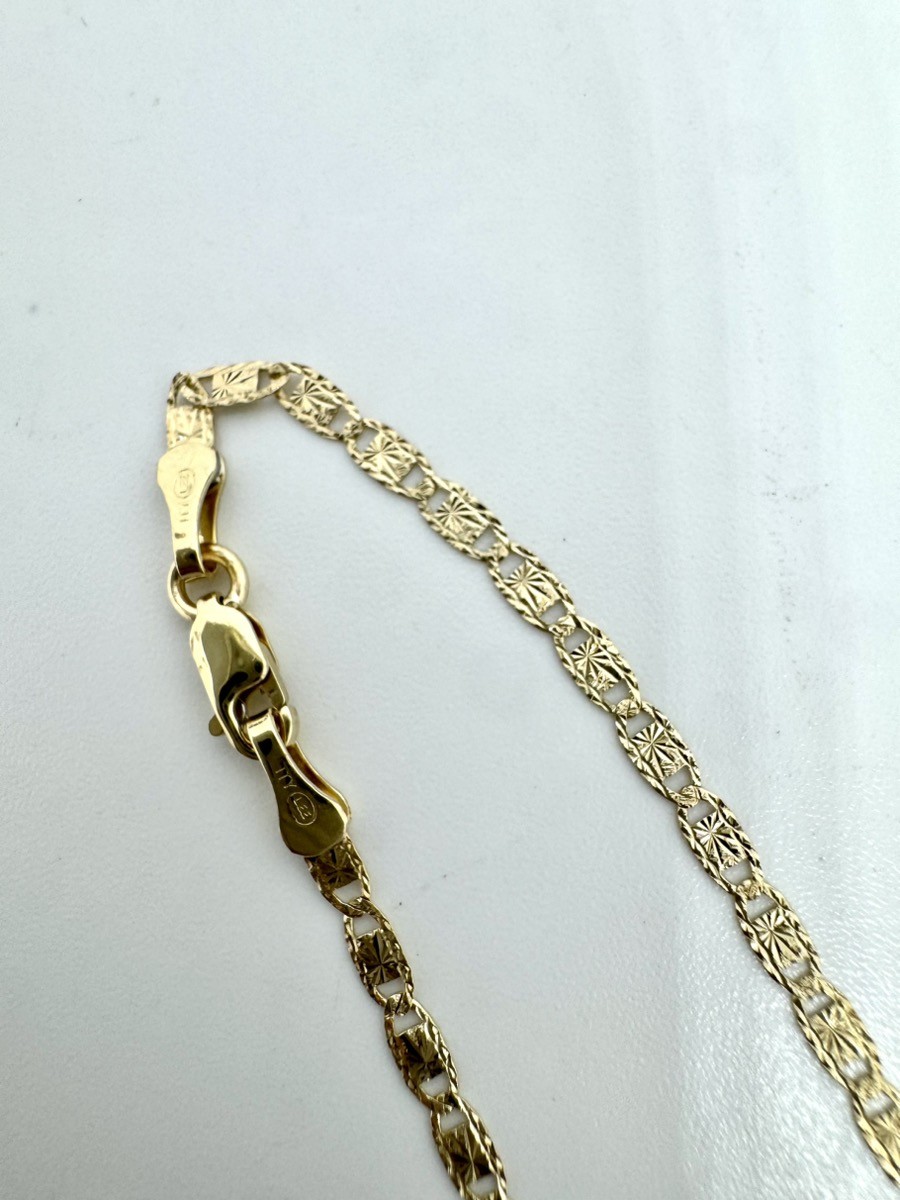 14K Yellow Gold Gucci Style Link 22″ Thin Chain – 2.4G! (WMP020190)