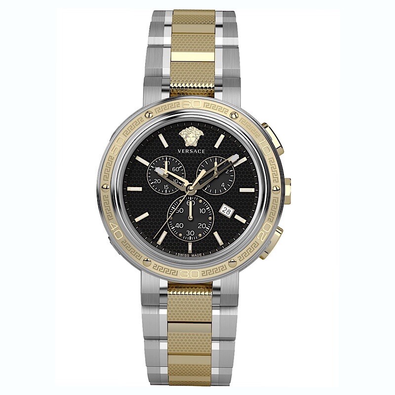 VERSACE WATCH STRAP, VE2H , BLACK RUBBER , TONGUE BUCKLE STRAP , VERSACE STRAP