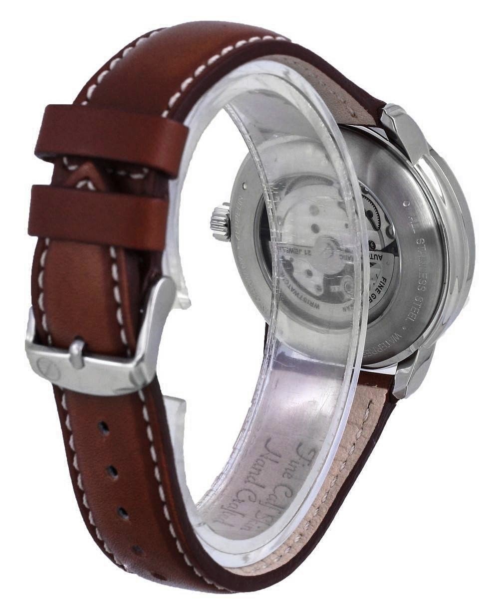 Zeppelin Atlantic Blue Dial Automatic Leather Strap Dress Z84703 Men’s Watch