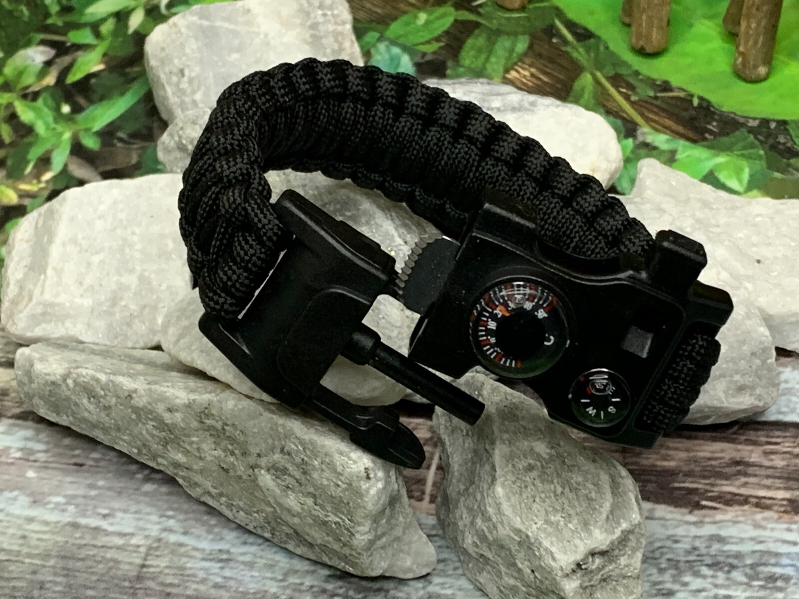 USA Made Army Green or Black Survival Paracord Bracelet Wrist 6 to 10 inches