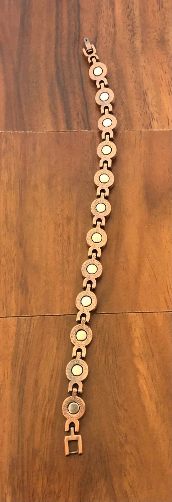 Native American Indian Style Antique Copper Magnetic Bracelet Turquoise Stone