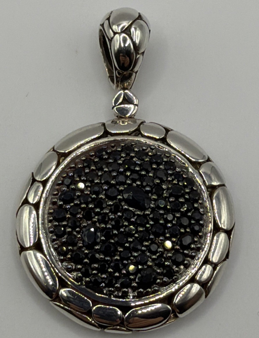 John Hardy Sterling Black Sapphire Kali Lavafire Pendant