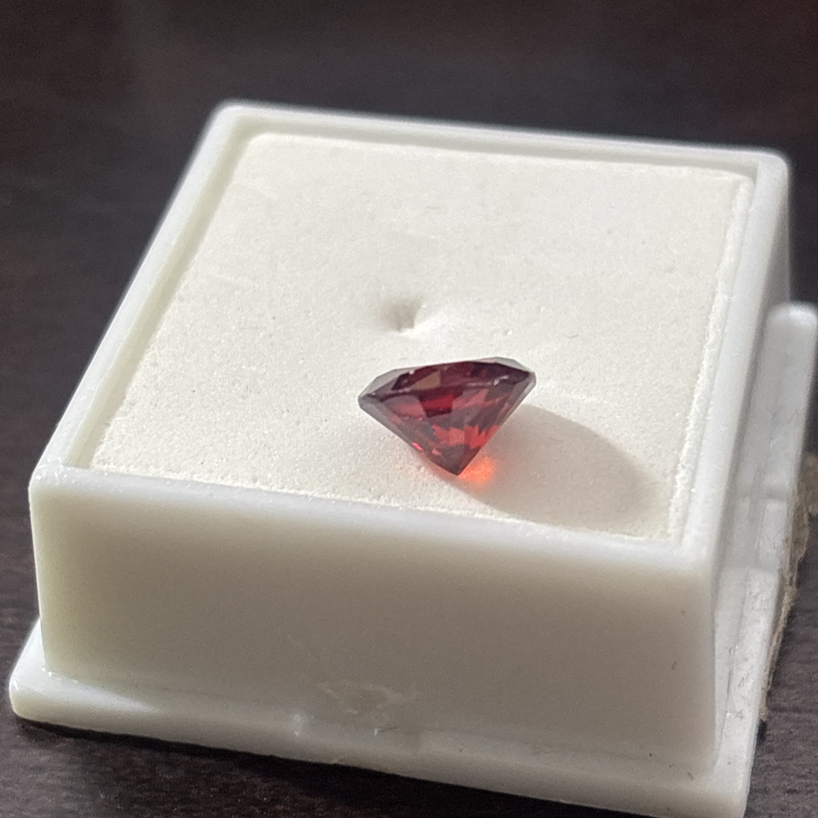 4.70 Carat 9mm Round Red CZ JTV Loose Gemstone
