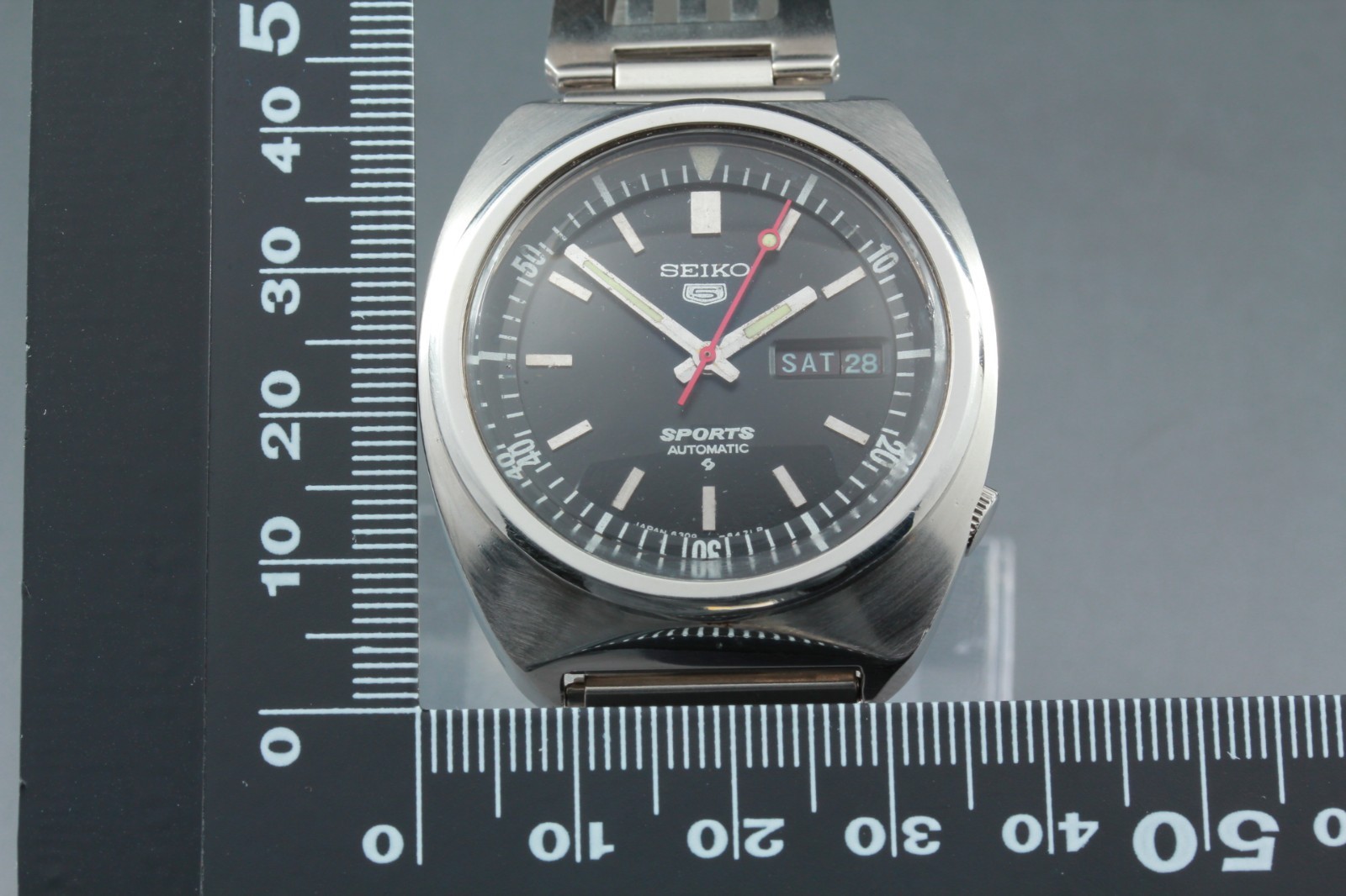 Vintage [Near Mint] Seiko 5 sports 6319-6000 Black Dial Men’s AT Watch JPN #56
