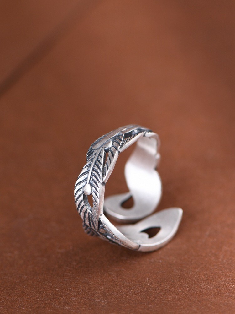 QXX Ring Phoenix Mythical Bird Symbol of Empress Fine Silver Adjustable