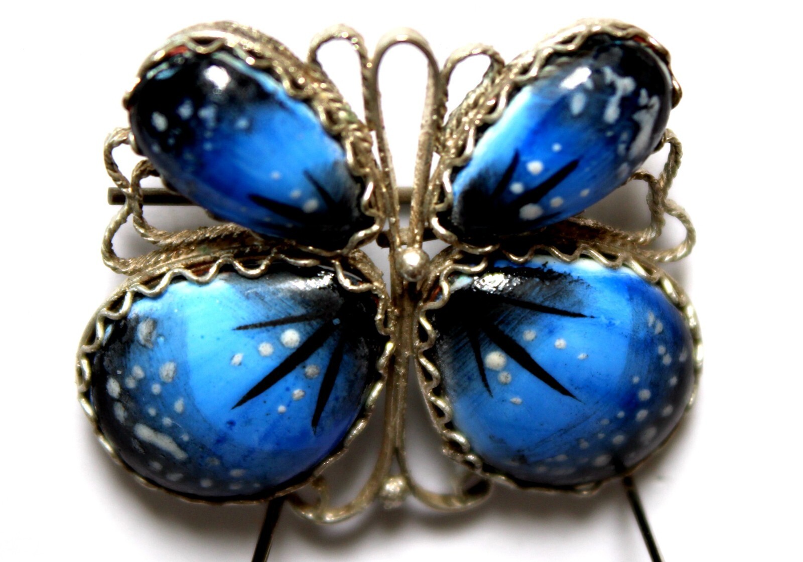 Vintage Russian Painted Enamel Finift Jewelry Butterfly Brooches 3 Variation #56