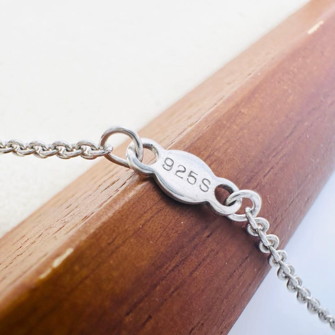 Georg Jensen Silver 925 Oval Dome Pendant Necklace 46cm Authentic From Japan
