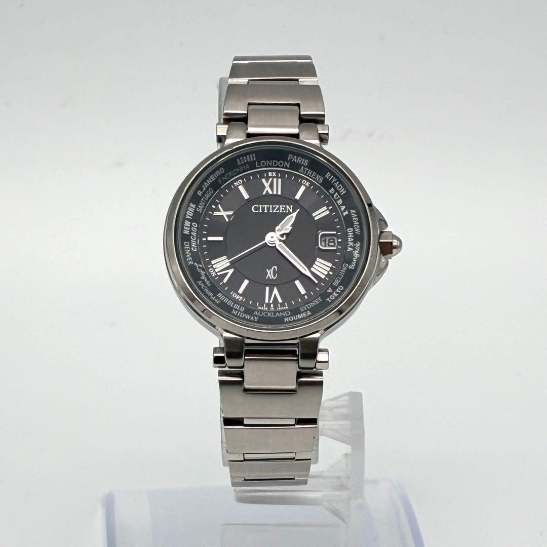 Citizen xC Happy Flight Radio Solar Watch Black Dial World Time