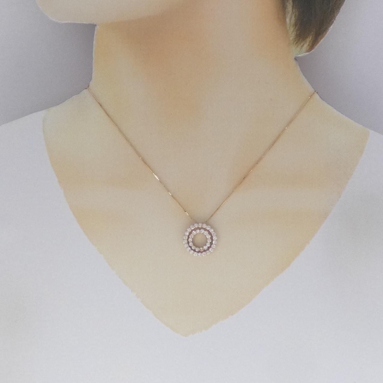 Authentic K18PG Diamond Necklace 1.00CT #270-004-157-8831