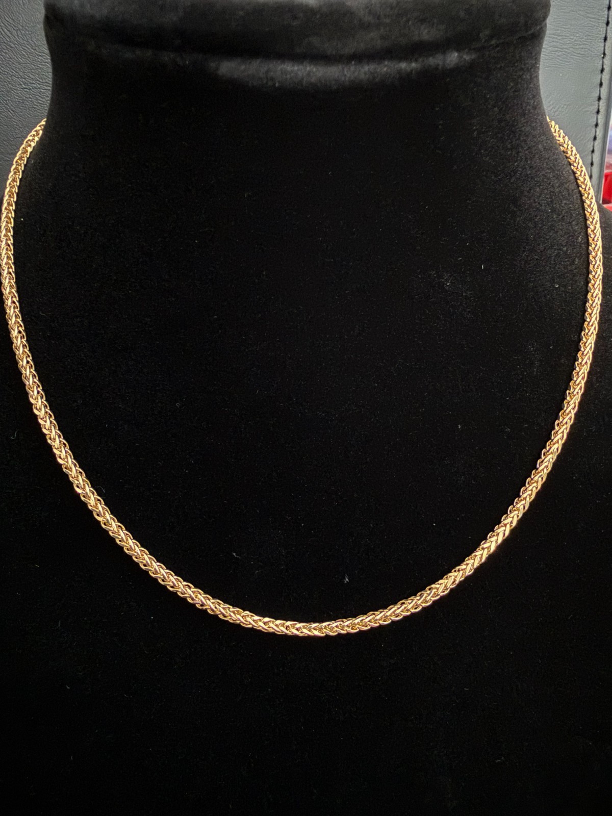 Solid 18K Yellow Gold Box Franco Necklace 18″ – 2mm – 5.42g Genuine 750