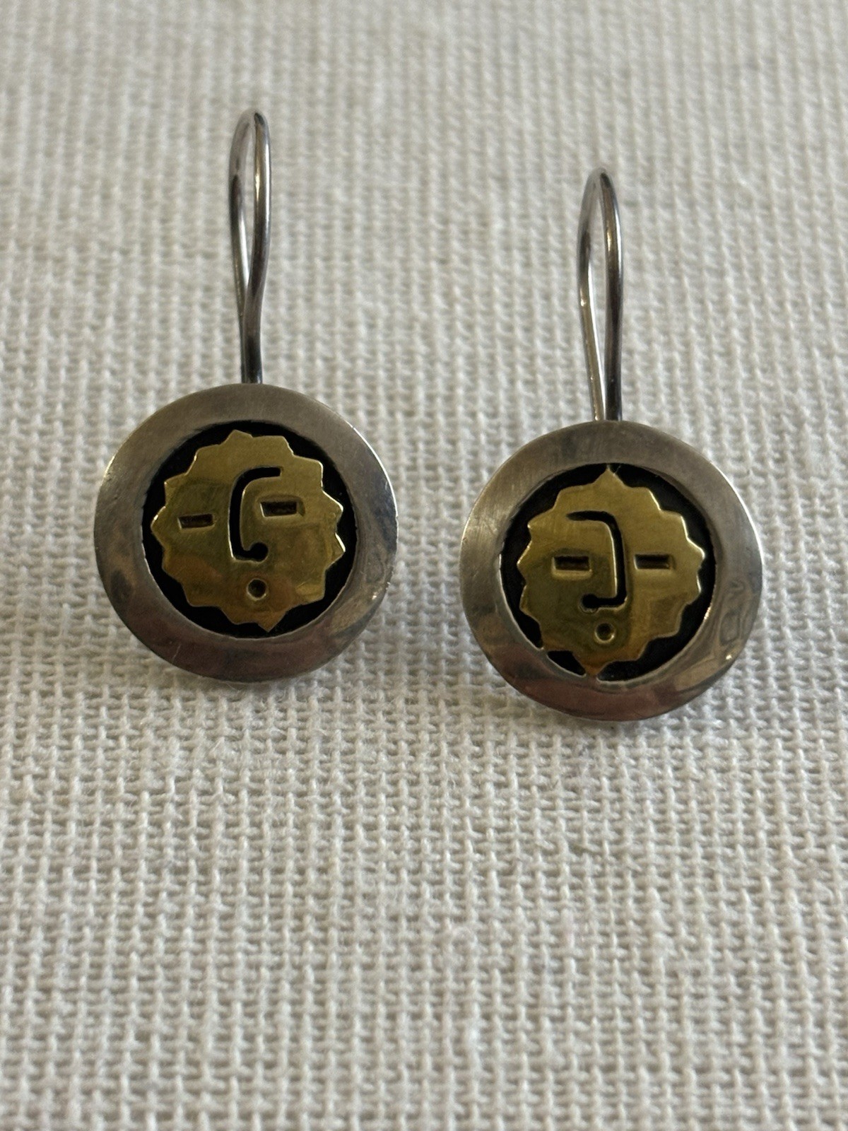 Sterling Silver & Brass Far Fetched Sun Celestial Earrings