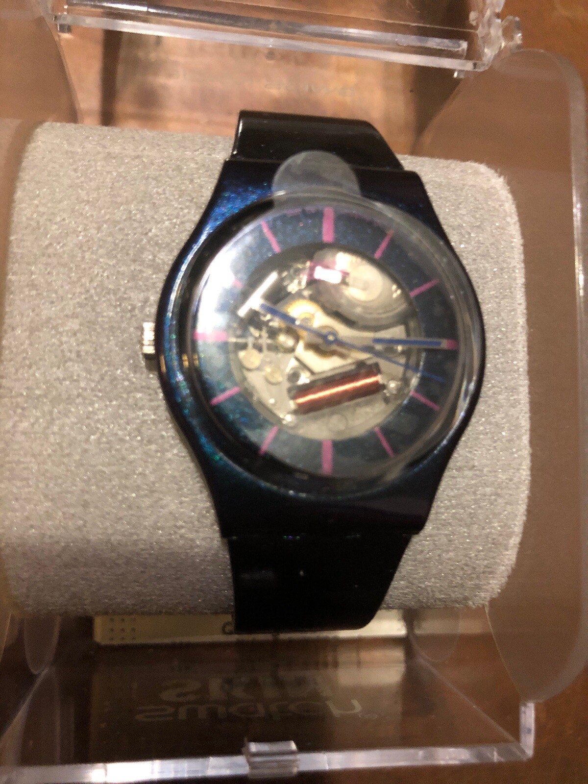 Swatch Watch Skin Originals New GV115B Purple Sunset 2001 Fall Winter Never Worn