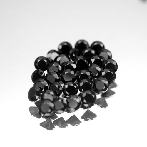 2.50mm Lot 10,20,60,100 pcs Round Cut Calibrated Genuine Natural BLACK SPINEL