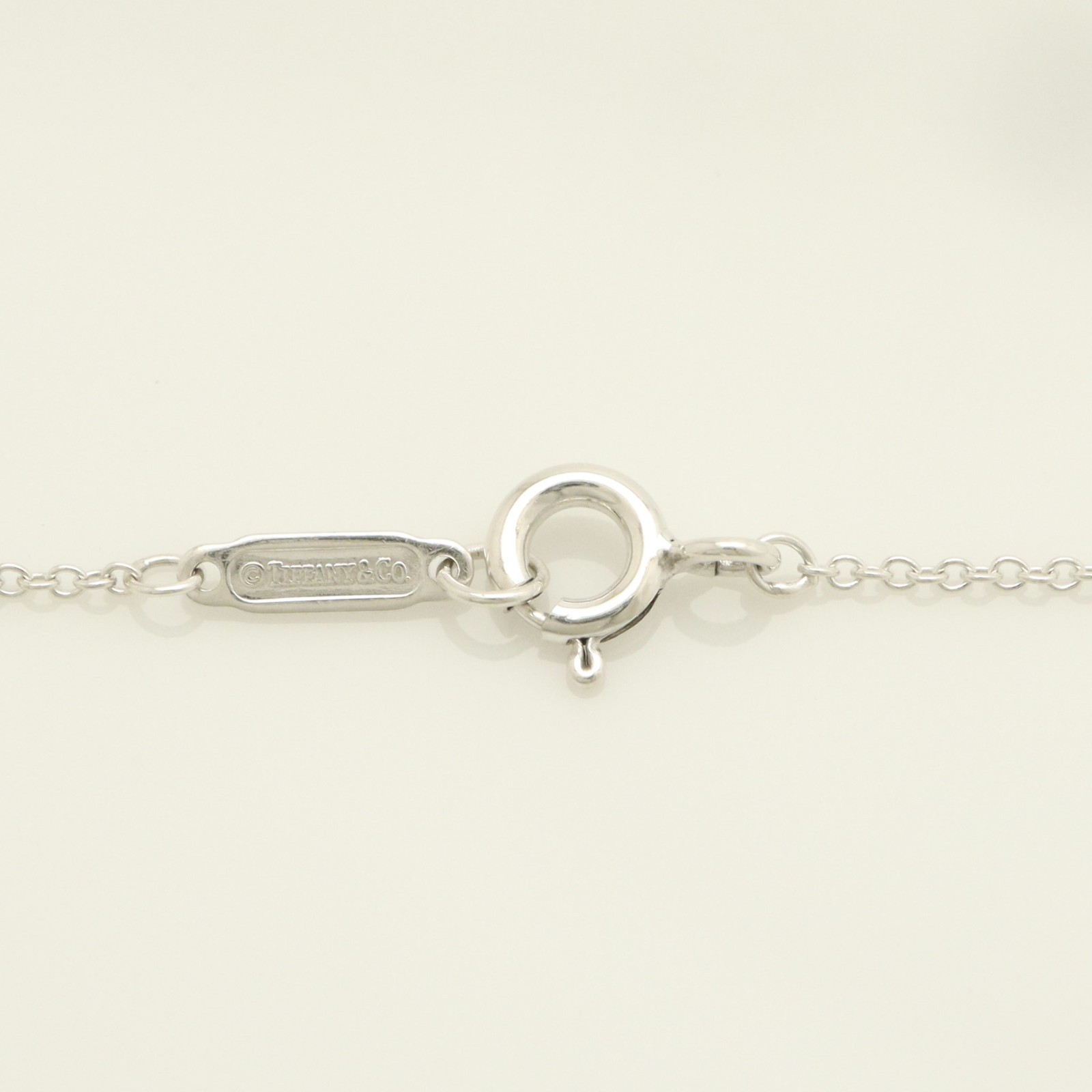 Authentic Tiffany & Co. Heart Keyhole Lock Necklace 16.1″ Silver 925 w/Pouch