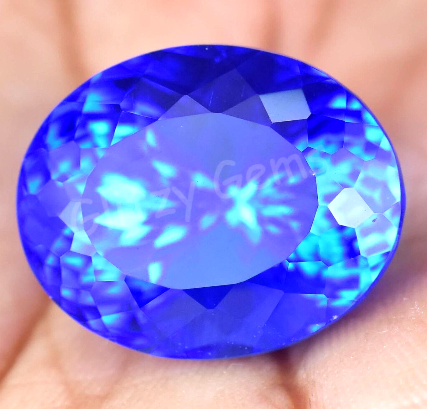 21.25 Ct Natural Rare Lustrous Blue Tanzanite Oval Certified Rare Loose Gemstone