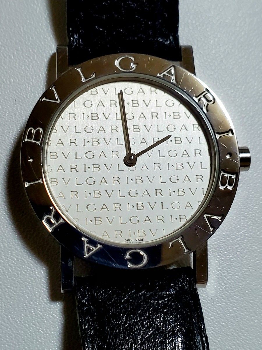 [B1P] BVLGARI BB33 Logo Mania White Dial Quartz Men’s Watch [k3p]