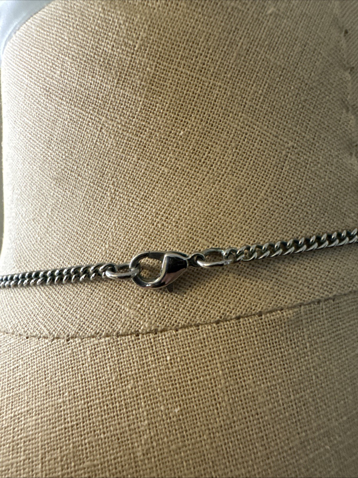 Women’s Pendant Necklace Silver-look Chain Tassel Lobster Clasp Approx 24”