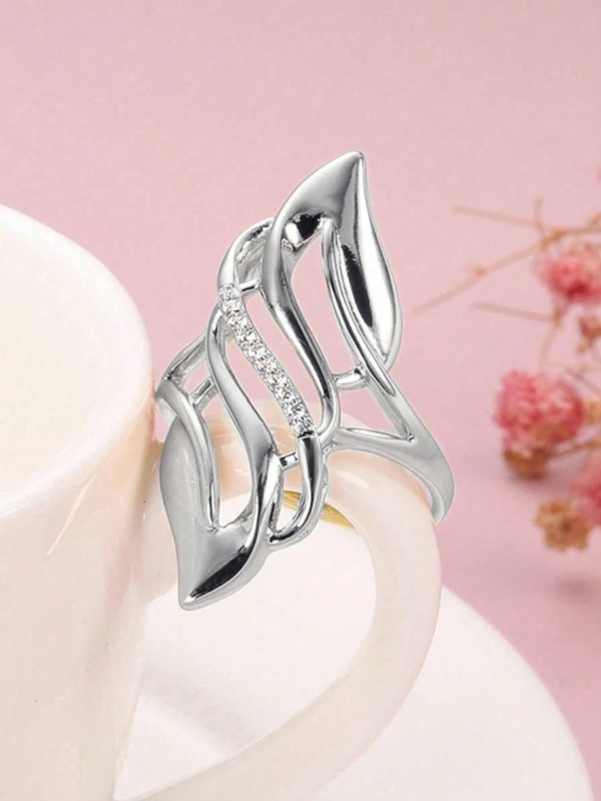 Elegant Cubic Zirconia Ring Round Cut Women’s Engagement CZ Ring Gift for Her US