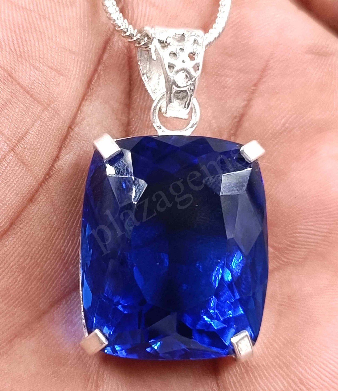 74.65 Ct Festive Big Sale EMERALD Cut Blue Topaz Certified NATURAL Gemstone 5ATM