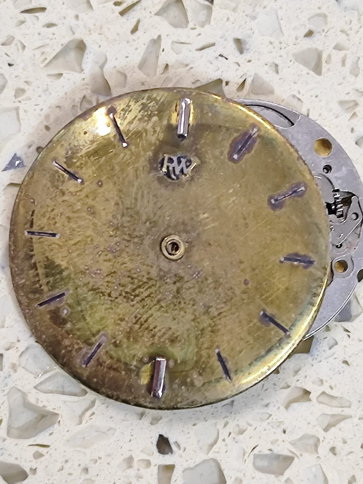 ETA / P 7001 Movement With Dial R.Weil watch Work & Stop Used