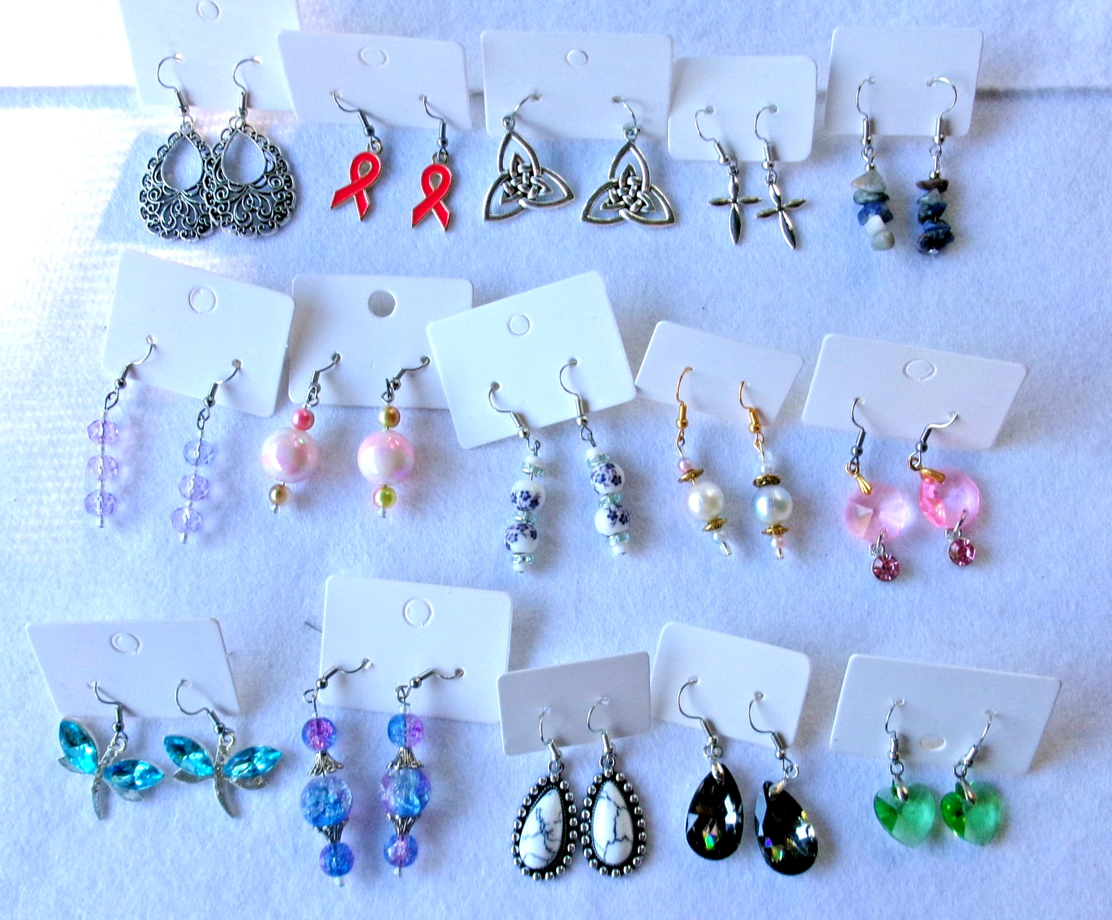 dangle earrings lot of 15 free shipping