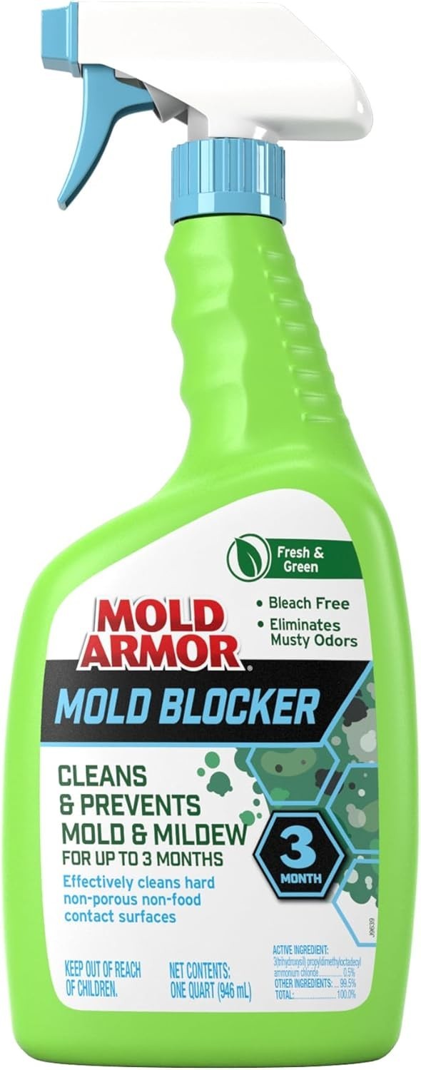 Eco-Friendly Mold Blocker, 32 oz Spray – Antimicrobial for Indoor & Outdoor Use