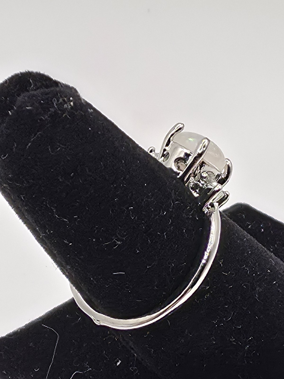Fire Opal Ring Silver Toned Women Ring Birthday Gift Ring For Daughter